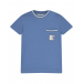 Синяя футболка с накладным карманом Brunello Cucinelli | Фото 1