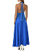 Платье с драпированным верхом, синее Pietro Brunelli | Фото 5