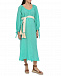 Платье изумрудного цвета с плетеным поясом 120% Lino | Фото 4