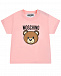 Комплект: футболка и шорты с лого, розовый Moschino | Фото 2