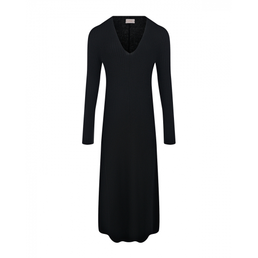 Черное платье из шерсти и кашемира MRZ | Фото 1