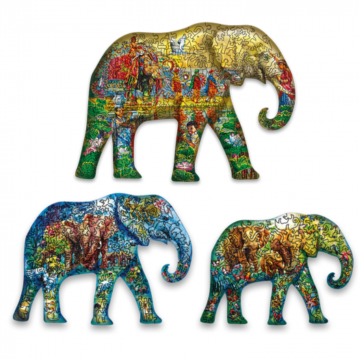 Деревянный пазл «Слоны. Эволюция», коллекция ВМЕСТЕ DaVICI | Фото 1