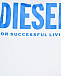 Футболка с синим лого, белая Diesel | Фото 3