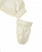 Белый пуховый комбинезон с меховой опушкой на капюшоне Moncler | Фото 3