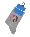 Серые носки с принтом "лошадь"