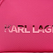 Рюкзак с черным логотипом, розовый Karl Lagerfeld kids | Фото 5