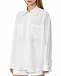 Льняная рубашка с жемчужными пуговицами, белая ALINE | Фото 6