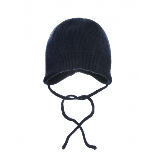 Темно-синяя шапка из шерсти MaxiMo | Фото 1
