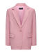 Пиджак однобортный розовый со стразами Monnalisa | Фото 1