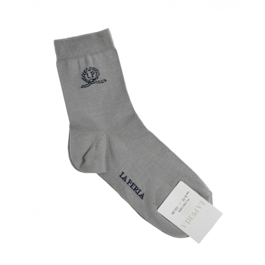 Серые носки с логотипом La Perla | Фото 1