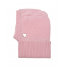 Розовая шапка-шлем из шерсти и кашемира Il Trenino | Фото 1