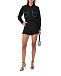 Льняная рубашка с карманами и аппликацией кристаллами, черная Forte dei Marmi Couture | Фото 2