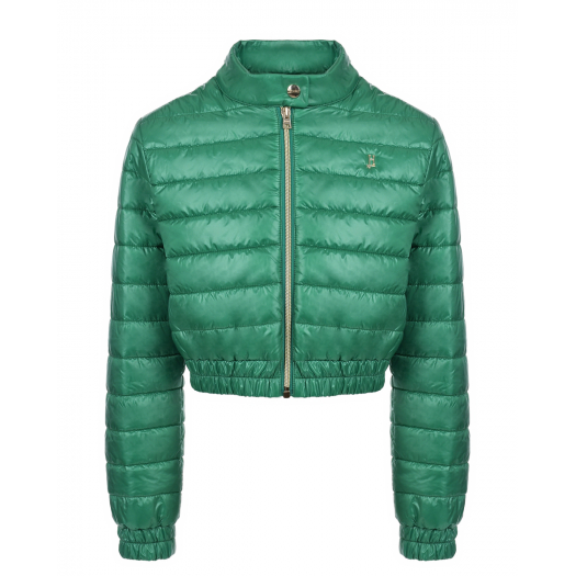 Укороченная куртка зеленого цвета Herno | Фото 1