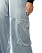 Атласные брюки-карго, голубые GCDS | Фото 8