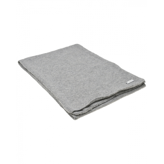 Серый шарф из шерсти и кашемира, 160x30 см Il Trenino | Фото 1