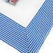Плед Susanna белый, отделка синяя полоска, фотопринт пинетки  | Фото 3