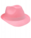 Розовая шляпа с лентой