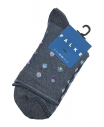 Темно-синие носки с цветочным декором
