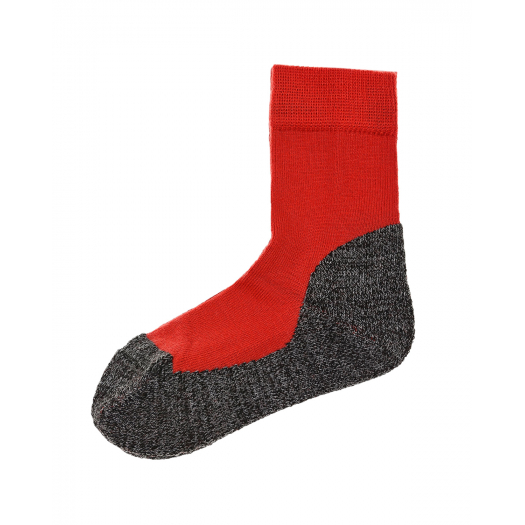 Красно-серые носки из шерсти мериноса Norveg | Фото 1