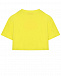 Укороченная футболка с розовым лого, желтая Diesel | Фото 2
