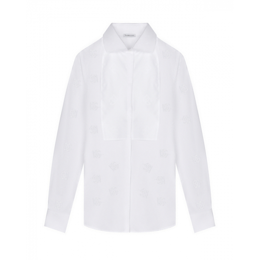 Белая рубашка с жаккардовым узором &quot;DG&quot; Dolce&Gabbana | Фото 1