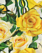 Шелковая рубашка со сплошным принтом &quot;желтые розы&quot; Dolce&Gabbana | Фото 3