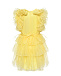 Платье с объемными рюшами, желтое Miss Blumarine | Фото 2