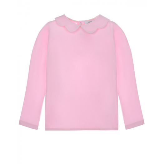 Розовая блуза с фигурным воротником Aletta | Фото 1