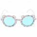 Бело-розовые очки с принтом &quot;Розы&quot; Monnalisa | Фото 2