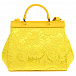 Сумка кружевная с логотипом DG, желтая Dolce&Gabbana | Фото 3