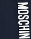 Бермуды с белым лого, синие Moschino | Фото 3
