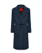 Пальто шерстяное с поясом, синий Max&Co | Фото 1