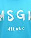 Футболка с крупным лого, голубая MSGM | Фото 6