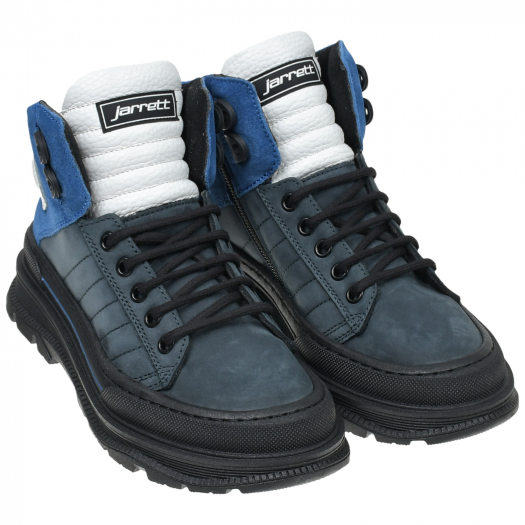 Ботинки с подкладкой из эко-меха, синие Jarrett | Фото 1