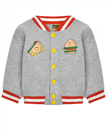 Куртка-бомбер двусторонняя, принт сэндвич и бургер Stella McCartney | Фото 1