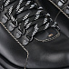 Черные кожаные ботинки с клетчатой отделкой Dsquared2 | Фото 6