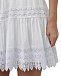 Мини-платье с кружевными вставками, белое Charo Ruiz | Фото 8