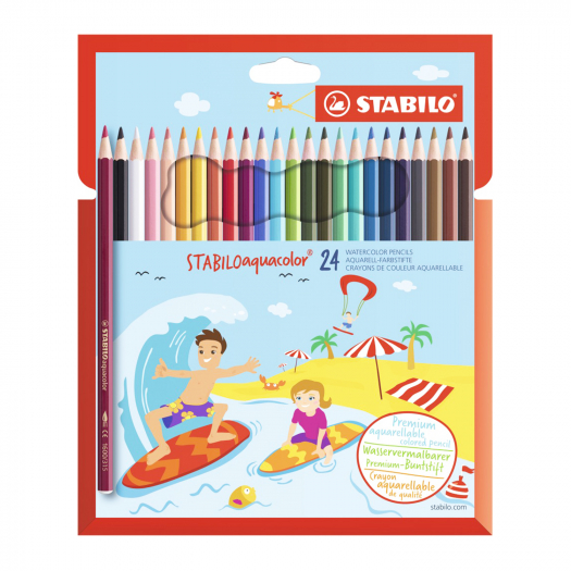 Набор цветных карандашей AQUACOLOR, 24 цвета Stabilo | Фото 1