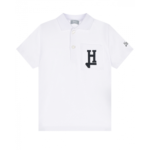 Белая футболка-поло с лого Herno | Фото 1