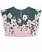 Укороченная блуза с цветочным принтом Monnalisa | Фото 3