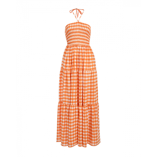 Платье в оранжево-белую клетку Dan Maralex | Фото 1