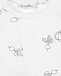 Белая футболка с принтом &quot;свекла&quot; Sanetta Pure | Фото 3