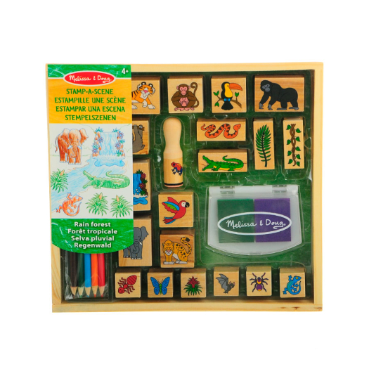 Набор Melissa&Doug штампов Животные26пр. дерево, 28*27  | Фото 1