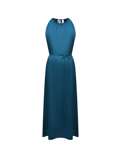 Платье сатиновое с поясом Pietro Brunelli | Фото 1