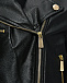 Куртка из эко-кожи с вышивкой &quot;In love we trust&quot; Moschino | Фото 5