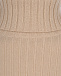 Кашемировое платье в рубчик, светло-бежевое Allude | Фото 10