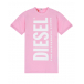 Розовое платье-футболка с крупным лого Diesel | Фото 1