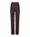 Зауженные брюки из кожи, бордовые Alberta Ferretti | Фото 1