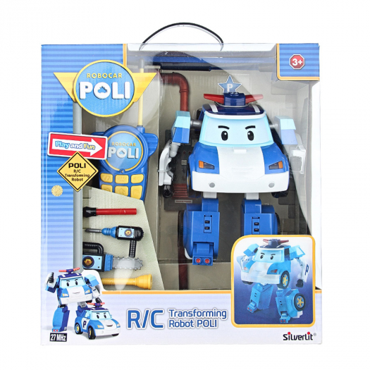 Робот-трансформер Robocar Poli Поли 31 см на радиоуправлении. Управляется в форме машины  | Фото 1