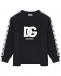 Свитшот с белым лого, черный Dolce&Gabbana | Фото 1
